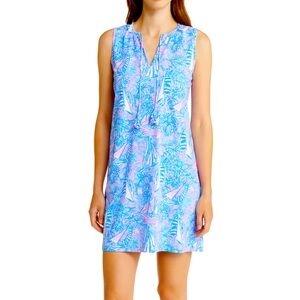 Lilly Pulitzer Johana Sleeveless  Dress in Boca Blue Its A Sailabration XS